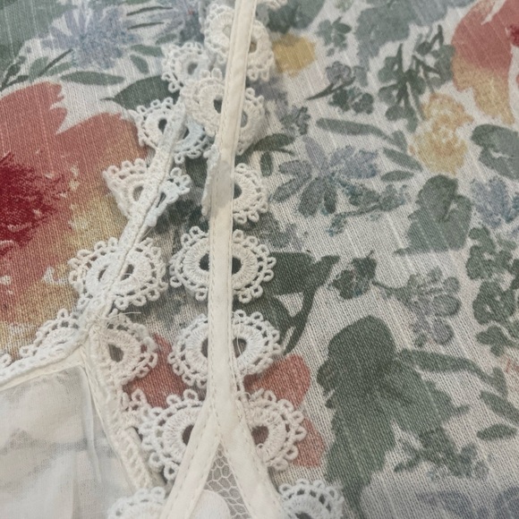 Free People White Lace Trim Blouse - Picture 7 of 10